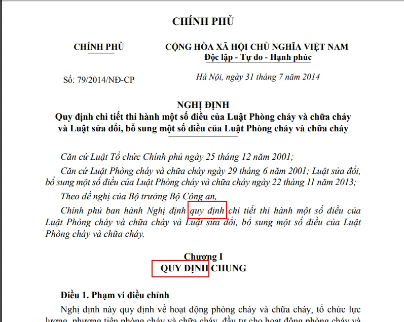 Văn bản Chính phủ vẫn dùng "QUY ĐỊNH" thay vì "QUI ĐỊNH" như BGD đề xuất