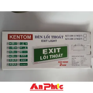 Đèn Exit thoát hiểm Kentom 2 mặt