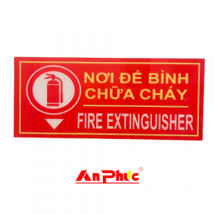 Bảng hiệu nơi để bình chữa cháy mica
