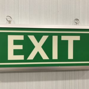 Bảng exit thoát hiểm dạ quang 2 mặt
