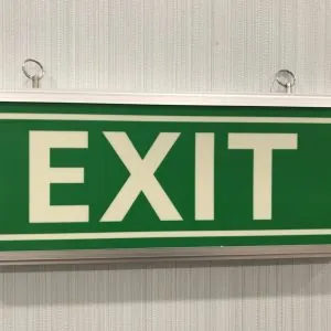 Bảng exit thoát hiểm dạ quang 1 mặt