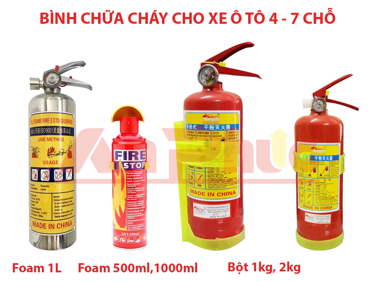 bình chữa cháy dùng cho xe ô tô