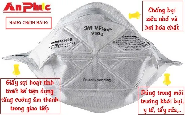 KHẨU TRANG 3M 9105 CHUẨN N95