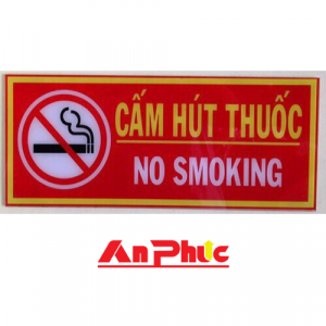 Bảng cấm hút thuốc mica