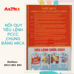 3 loại bảng Nội quy tiêu lệnh PCCC thông dụng nhất hiện nay
