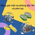 Bảng giá mặt nạ phòng độc 3M và phin lọc năm 2022