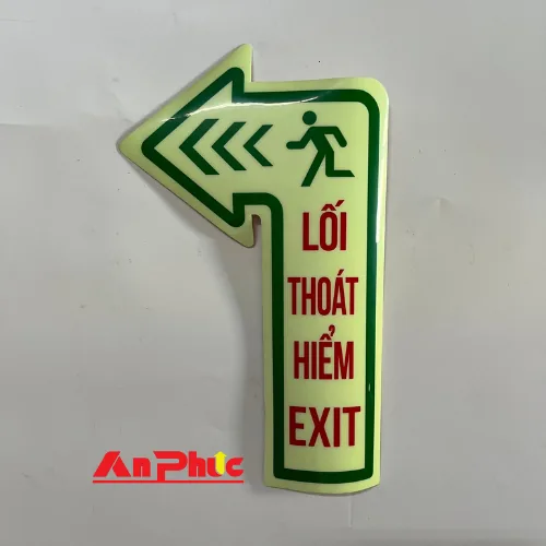 Mũi tên thoát hiểm dán sàn dạ quang