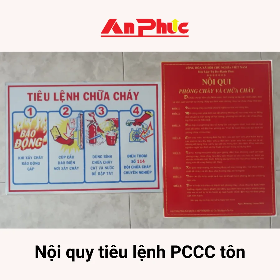 nội quy tiêu lệnh PCCC