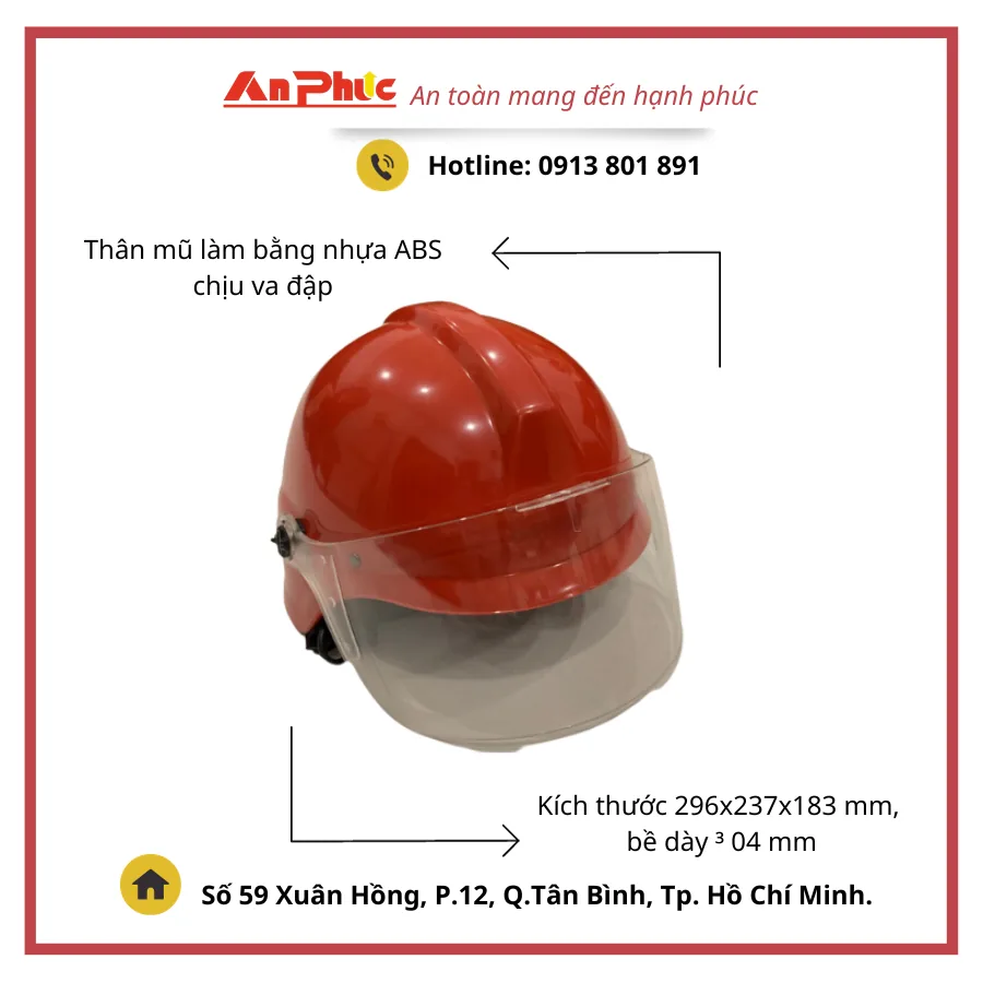 Mũ chữa cháy trong Trang phục PCCC