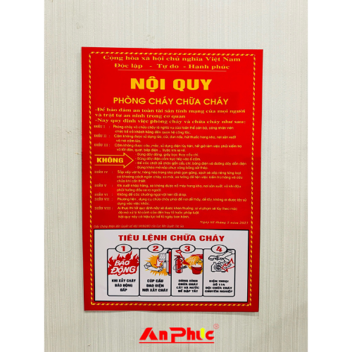 nội quy tiêu lệnh PCCC chung
