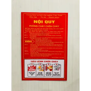 Nội quy tiêu lệnh PCCC chung chất liệu tôn