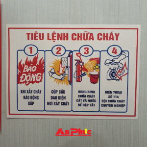 Bảng tiêu lệnh PCCC nhựa dẻo