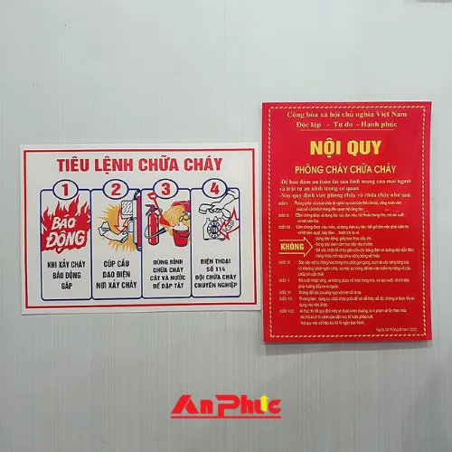 Nội quy tiêu lệnh chữa cháy