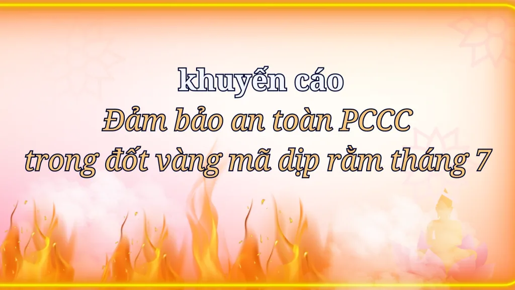 an toàn PCCC trong khi đốt vàng mã