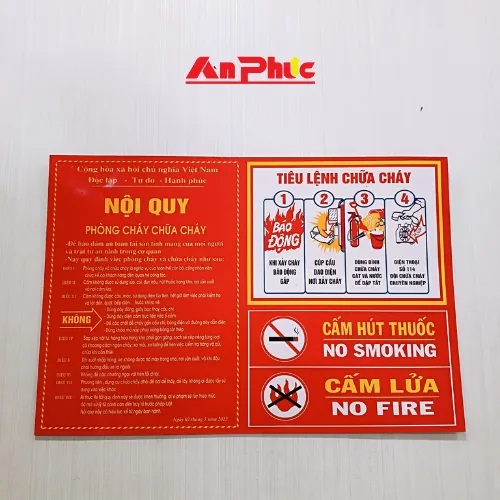Nội quy tiêu lệnh cấm lửa cấm hút thuốc